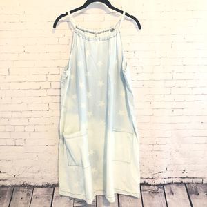 SZ L Denim Ombre Star Dress - Mini